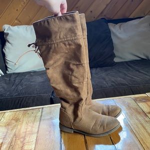Little Girl Knee High Suede Brown Boots 1 Children's Place